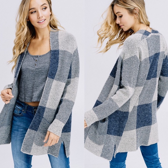 KHLOE Open Cardigan - NAVY - Picture 2 of 3